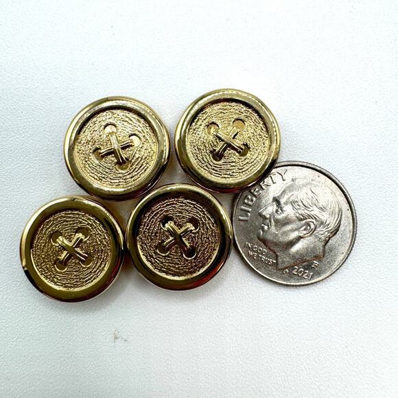 Vintage Avon Gold Button Covers (4) - Picture 5 of 5